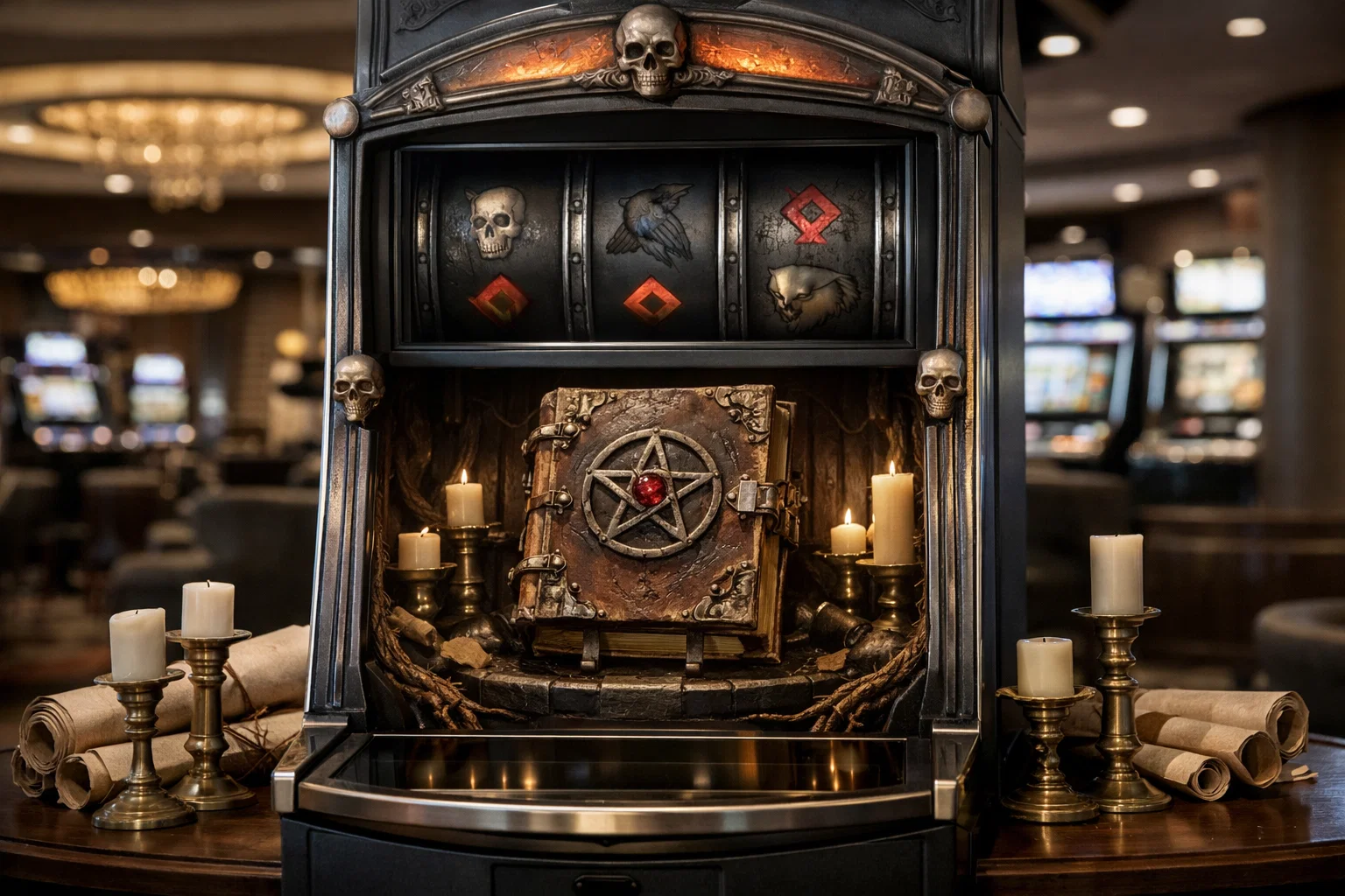 Ancient magical book of shadows slot game